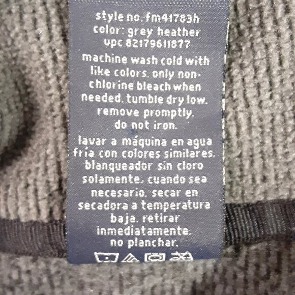 Faded Glory Top Size SMALL, Zip neck, Long Sleeve, Gray. - Picture 7 of 7